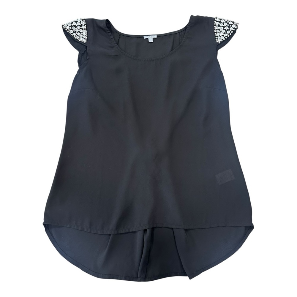 Charlotte Russe Black Sequin Cap sleeve‎ size small